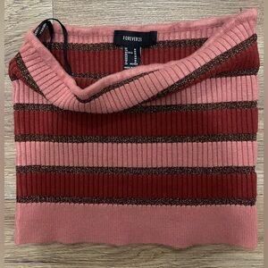 Forever 21 Pink and Brown Knit Sweater